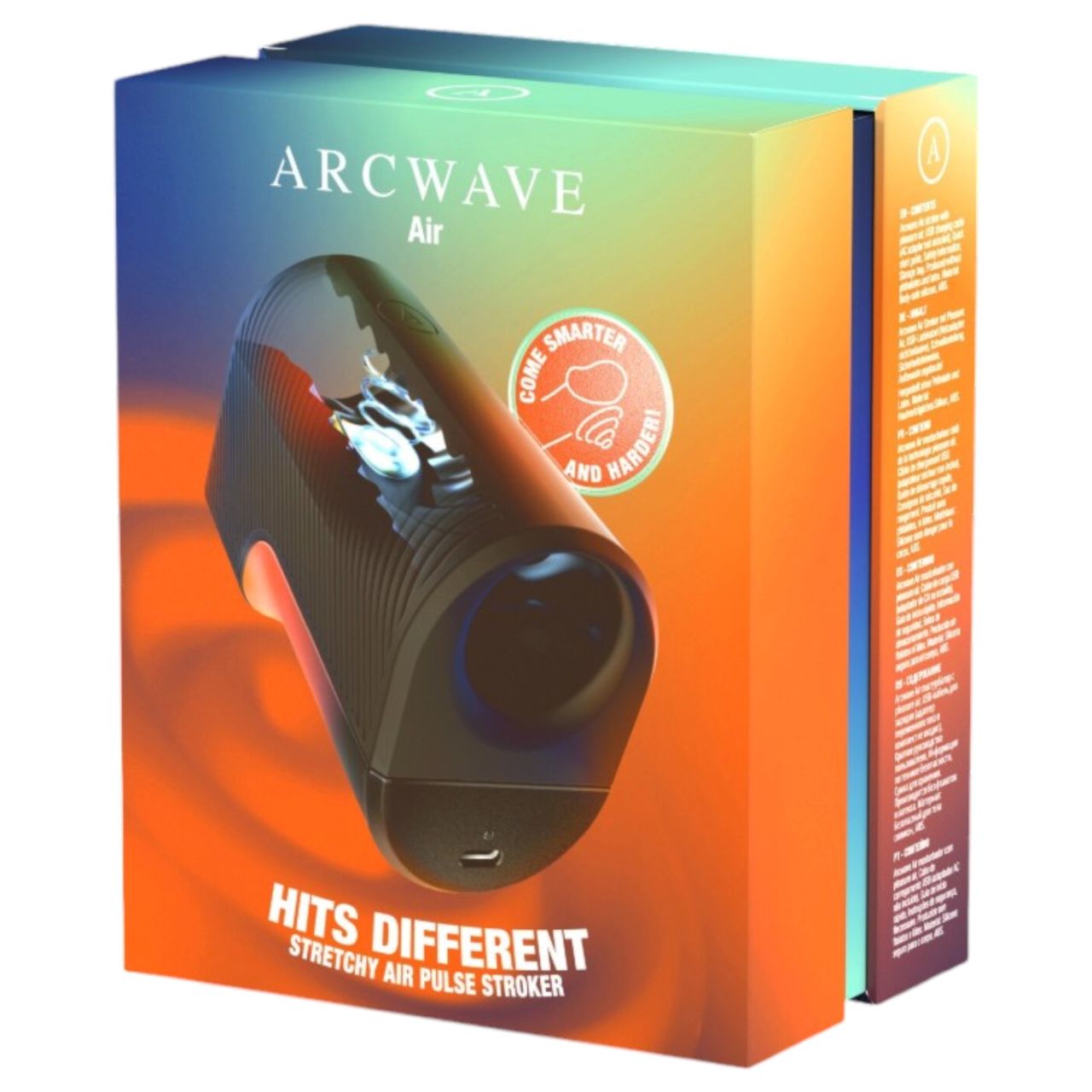 Arcwave Air - léghullámos, nyújtható akkus maszturbátor (fekete) Arcwave Air - léghullámos, nyújtható akkus maszturbátor (fekete)