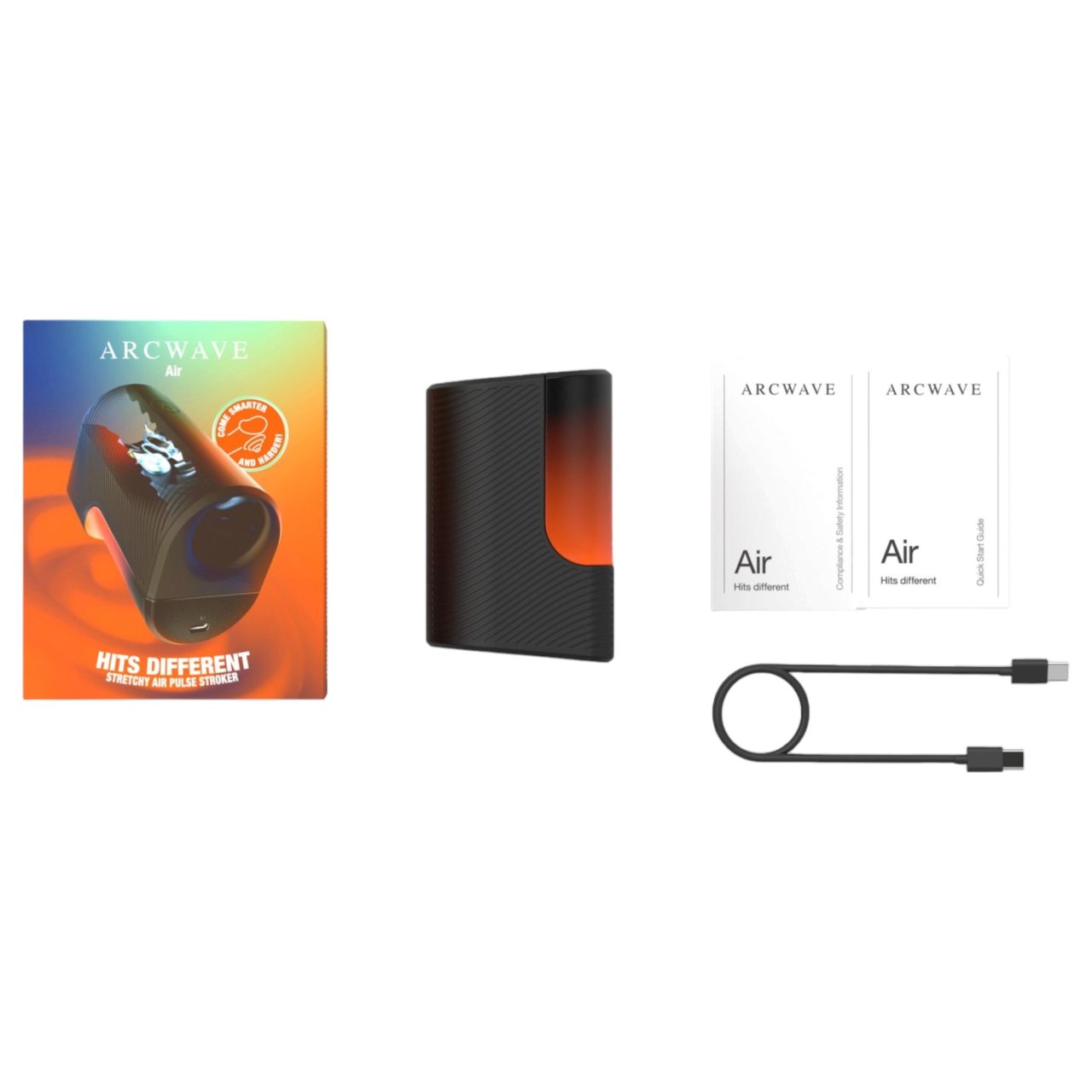 Arcwave Air - léghullámos, nyújtható akkus maszturbátor (fekete) Arcwave Air - léghullámos, nyújtható akkus maszturbátor (fekete)