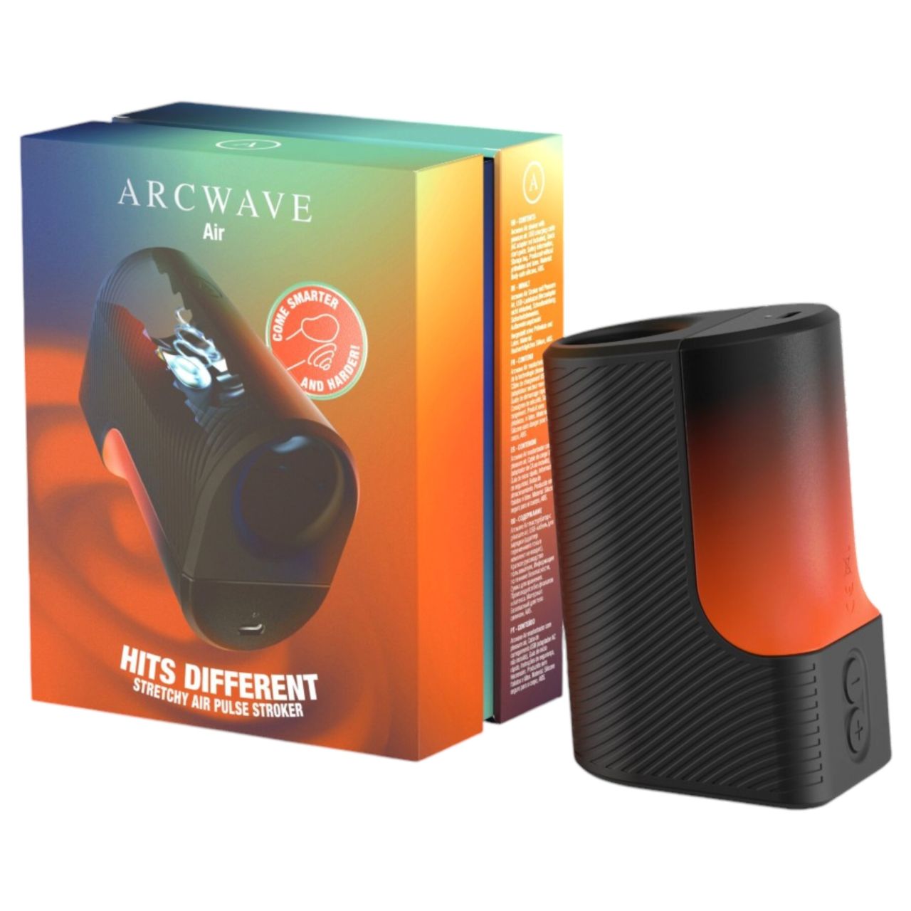 Arcwave Air - léghullámos, nyújtható akkus maszturbátor (fekete) Arcwave Air - léghullámos, nyújtható akkus maszturbátor (fekete)