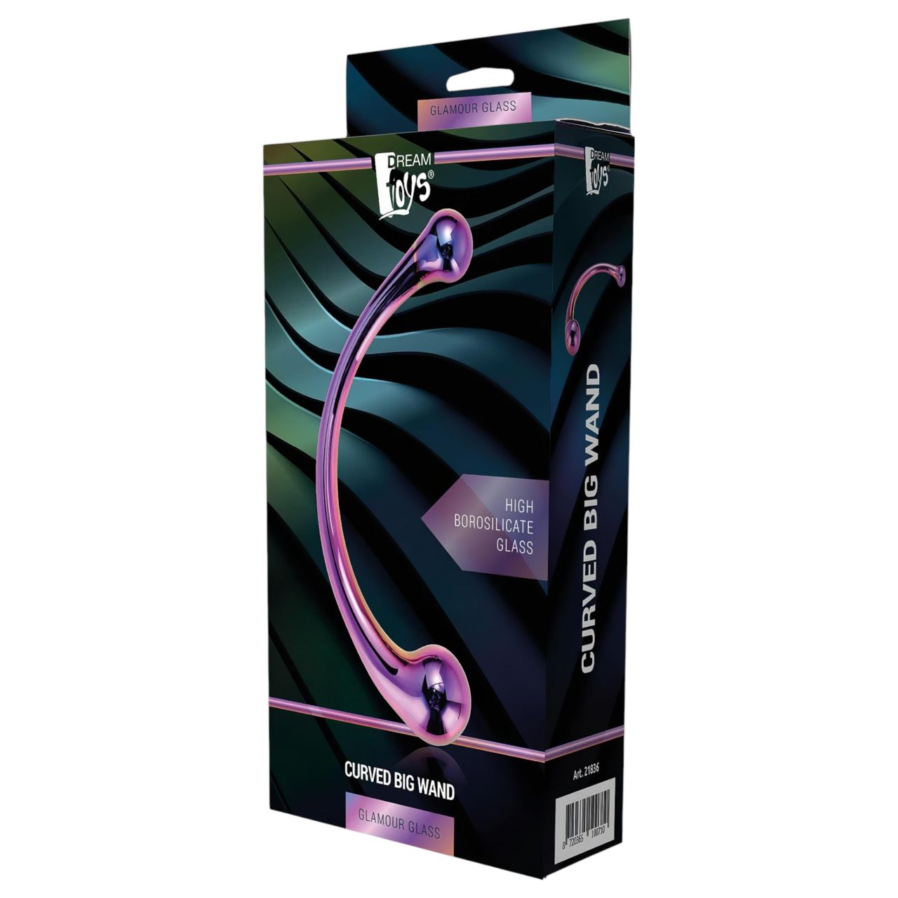 Dreamtoys - G-pont masszírozó üveg dildó (lila) Dreamtoys - G-pont masszírozó üveg dildó (lila)