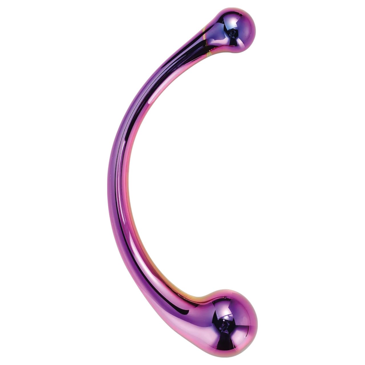 Dreamtoys - G-pont masszírozó üveg dildó (lila) Dreamtoys - G-pont masszírozó üveg dildó (lila)