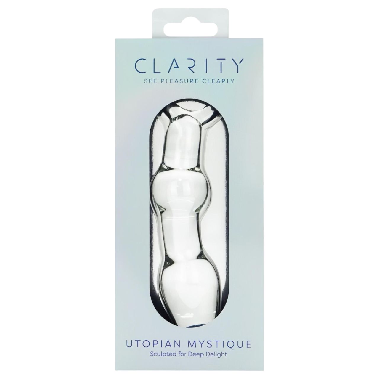 Clarity Utopian Mystique - bordázott üveg anál dildó (átlátszó) Clarity Utopian Mystique - bordázott üveg anál dildó (átlátszó)
