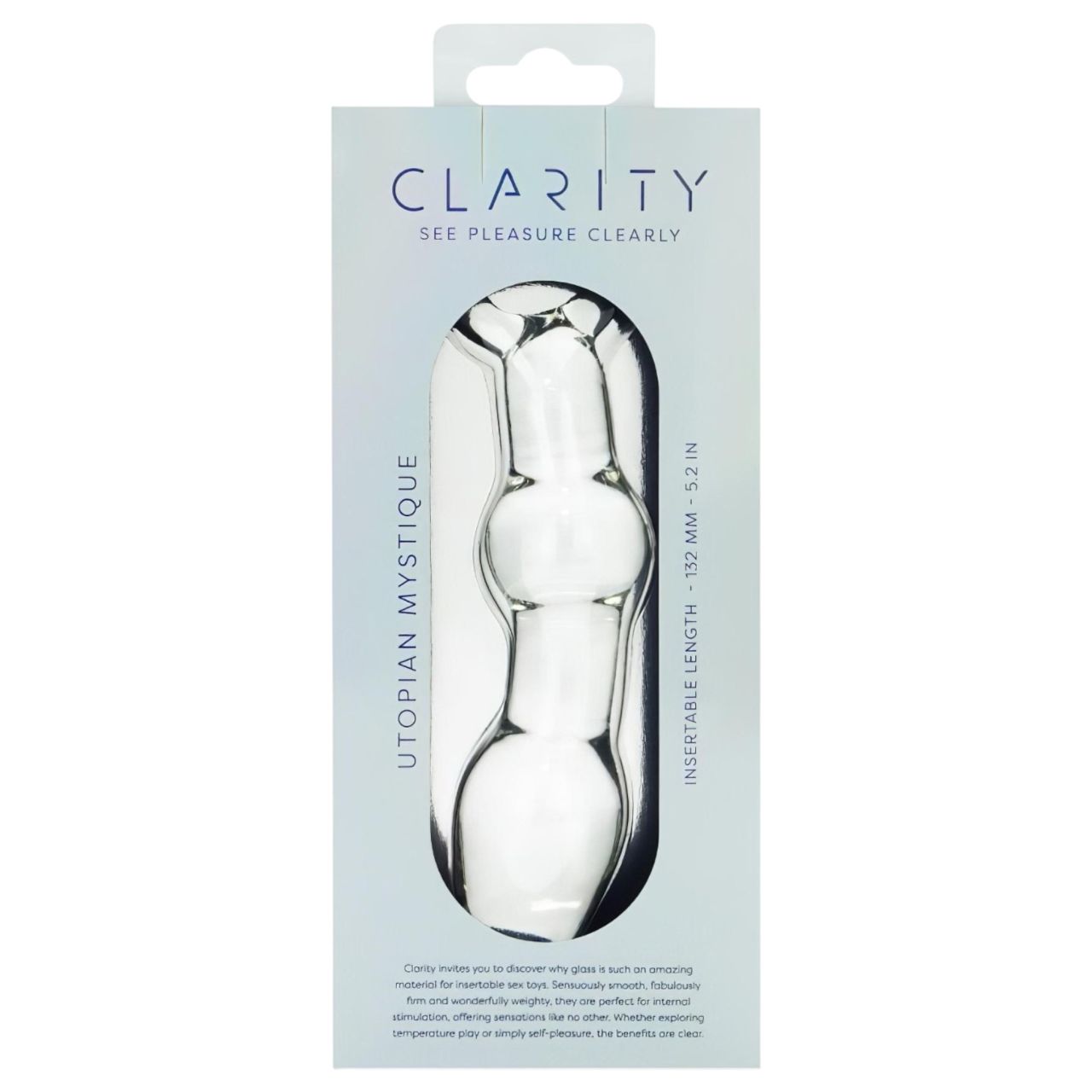 Clarity Utopian Mystique - bordázott üveg anál dildó (átlátszó) Clarity Utopian Mystique - bordázott üveg anál dildó (átlátszó)