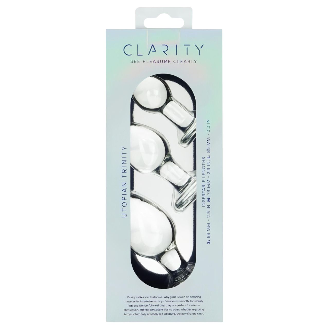 Clarity Utopian Trinity - üveg anál plug szett (átlátszó) Clarity Utopian Trinity - üveg anál plug szett (átlátszó)