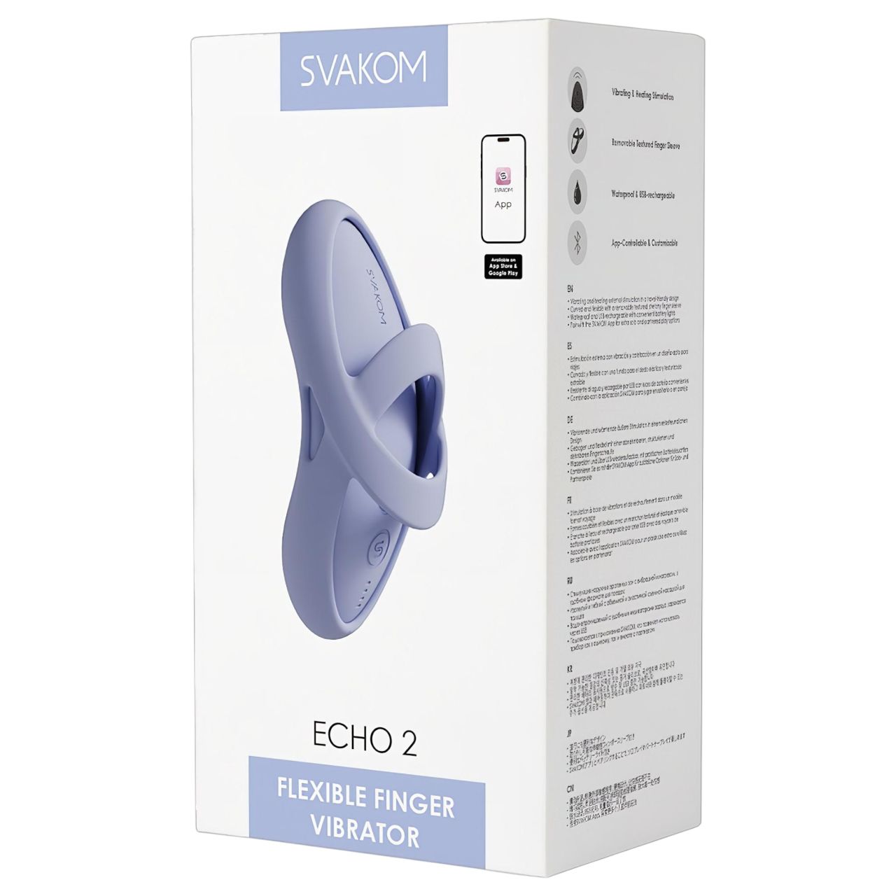 Svakom Echo 2 - app-vezérelt csiklóizgató ujjvibrátor (kék) Svakom Echo 2 - app-vezérelt csiklóizgató ujjvibrátor (kék)