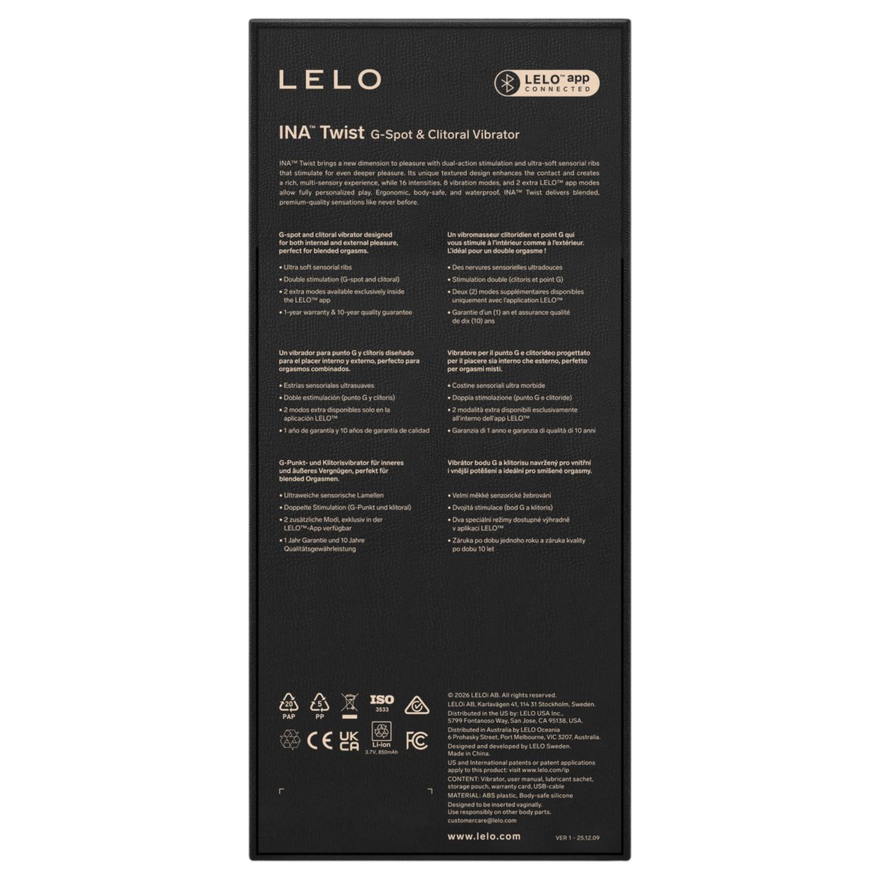 LELO INA Twist - appos, csiklókaros G-pont vibrátor (lila) LELO INA Twist - appos, csiklókaros G-pont vibrátor (lila)