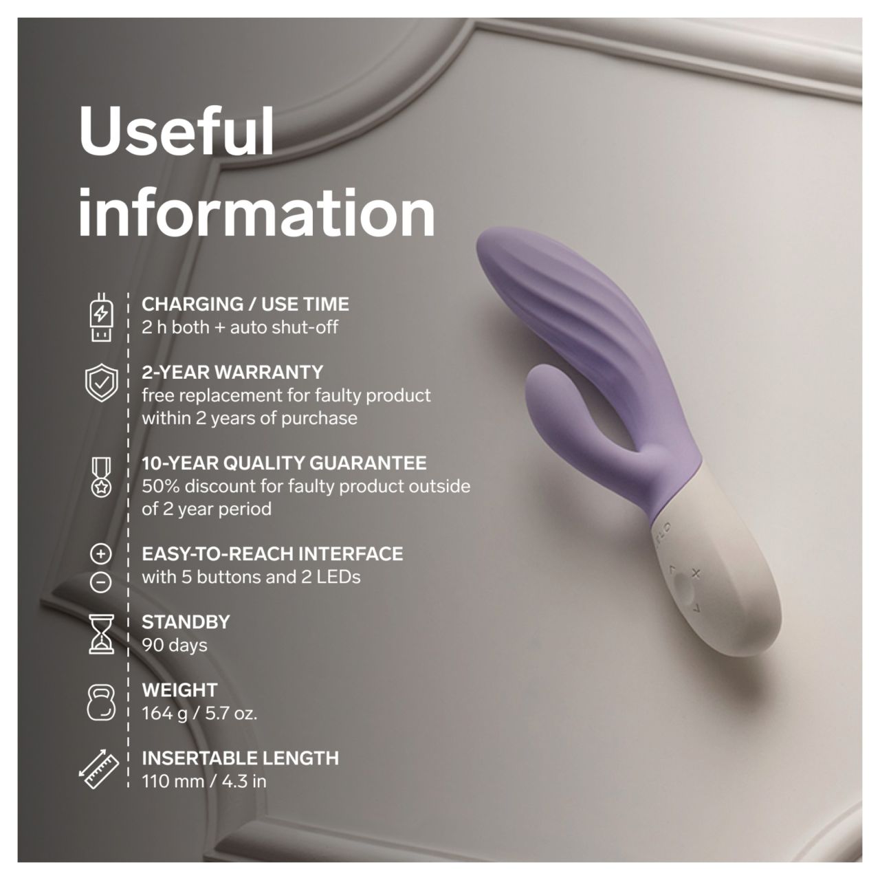 LELO INA Twist - appos, csiklókaros G-pont vibrátor (lila) LELO INA Twist - appos, csiklókaros G-pont vibrátor (lila)