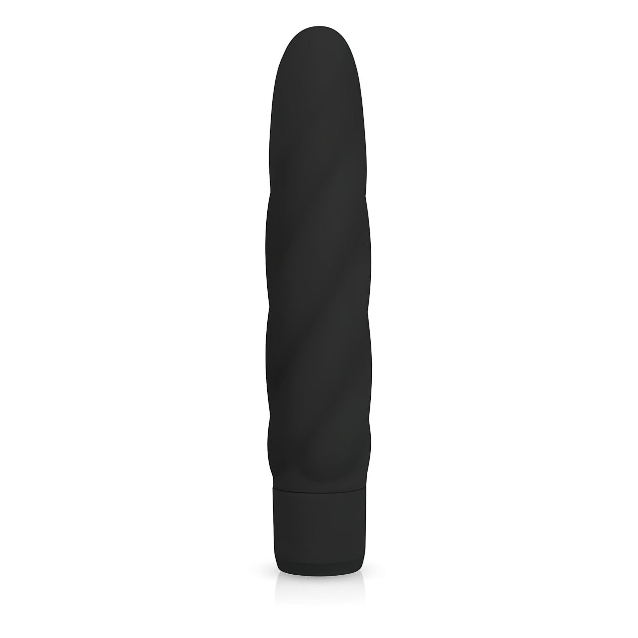EasyToys Power Vibe - csavart szilikon rúdvibrátor (fekete)