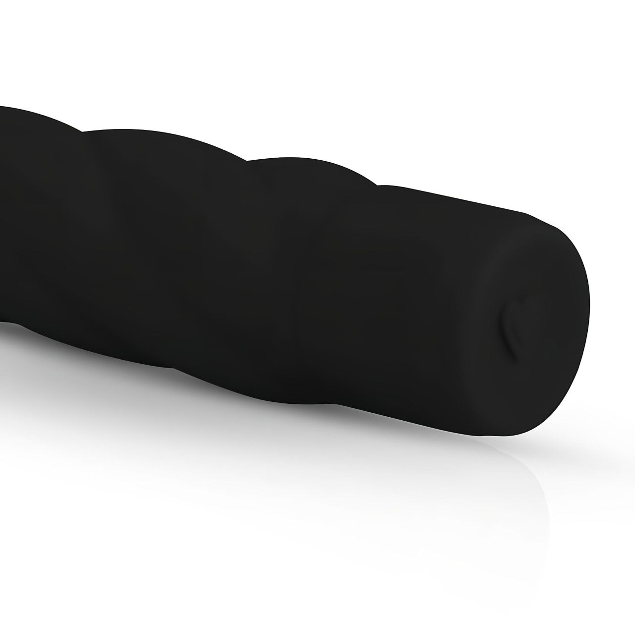 EasyToys Power Vibe - csavart szilikon rúdvibrátor (fekete)