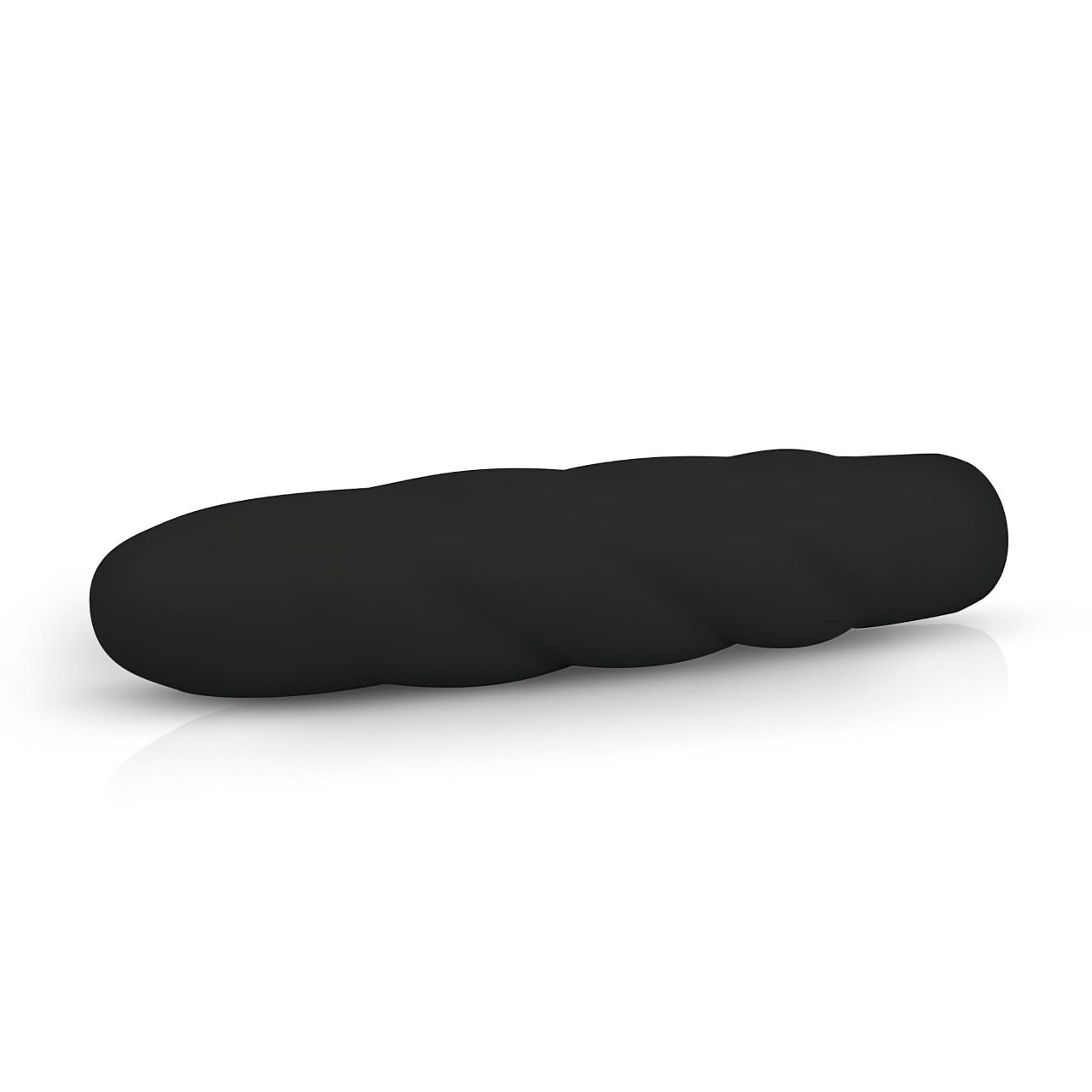 EasyToys Power Vibe - csavart szilikon rúdvibrátor (fekete)