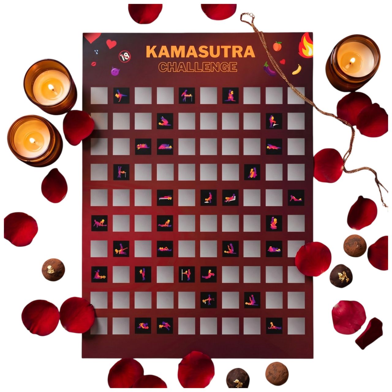 100Moments 100 Kamasutra Challenge - kaparós szexpóz poszter pároknak - A2 100Moments 100 Kamasutra Challenge - kaparós szexpóz poszter pároknak - A2