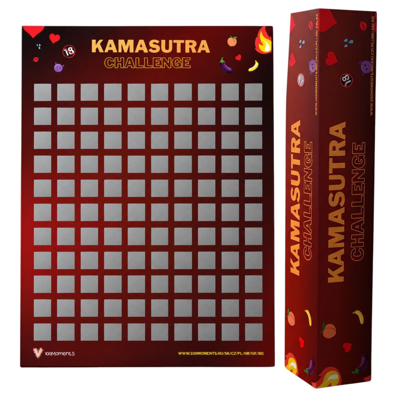 100Moments 100 Kamasutra Challenge - kaparós szexpóz poszter pároknak - A2 100Moments 100 Kamasutra Challenge - kaparós szexpóz poszter pároknak - A2