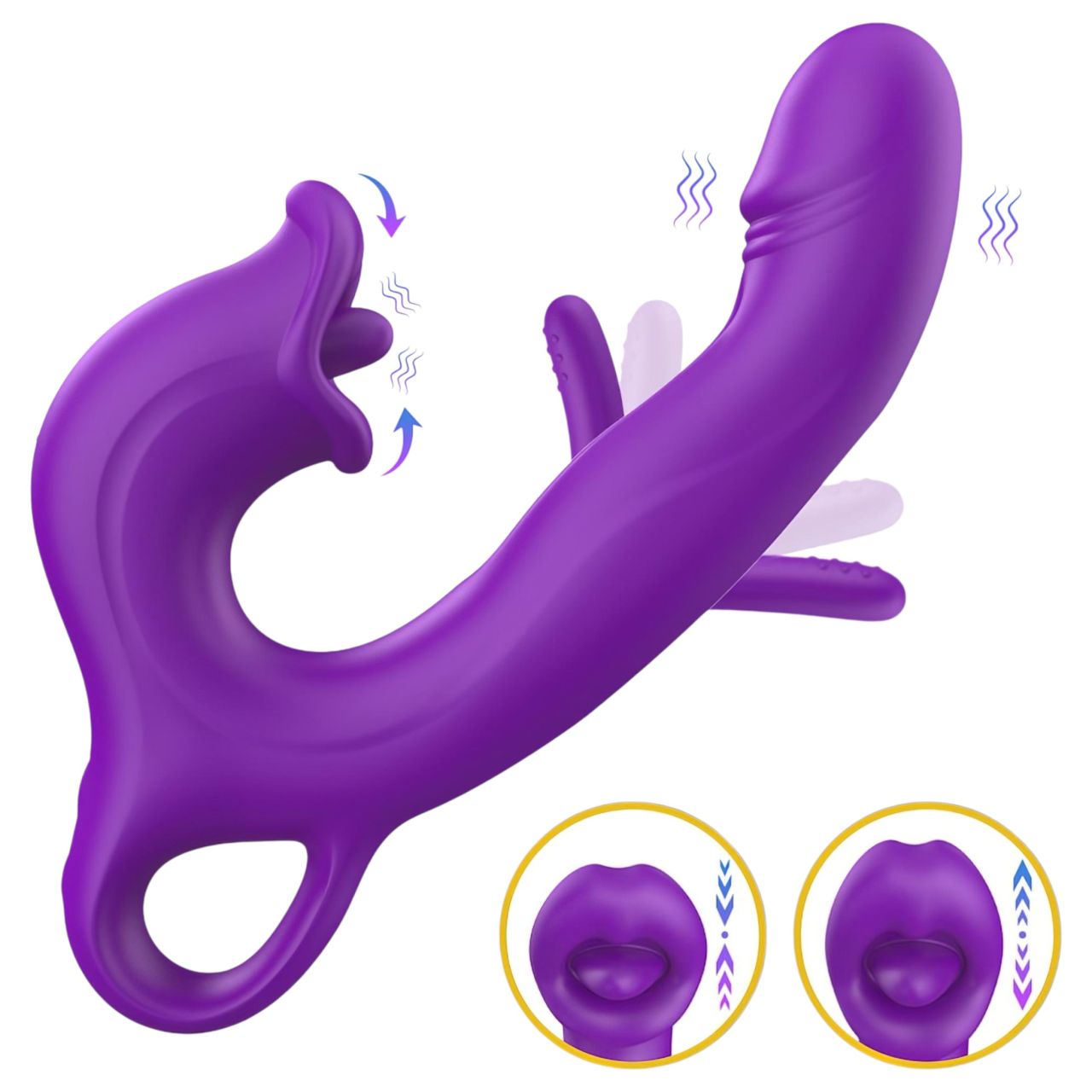 Erospace Sweet Play - nyelves csiklóizgató és bólogató G-pont vibrátor (lila) Erospace Sweet Play - nyelves csiklóizgató és bólogató G-pont vibrátor (lila)