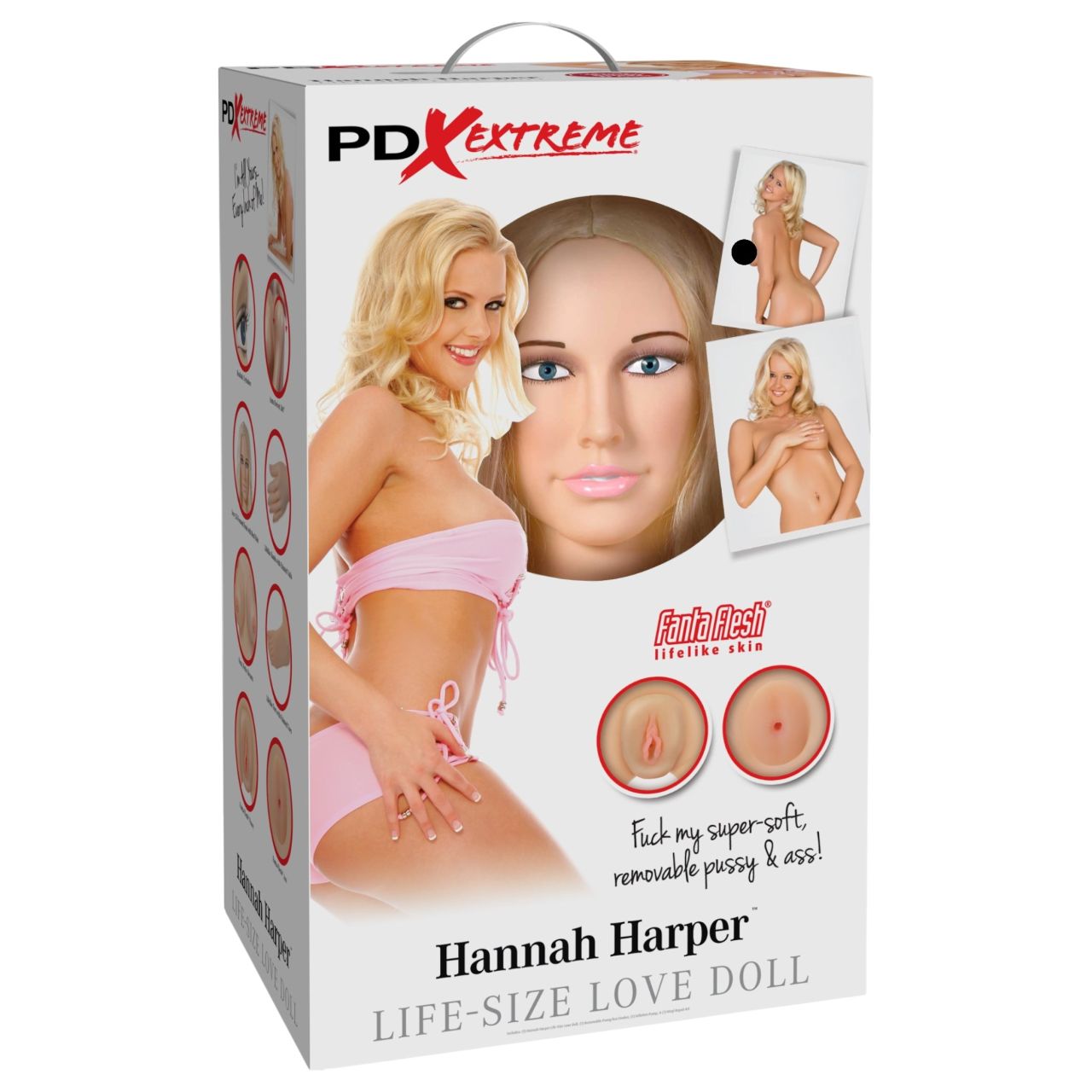 Pipedream Hannah Harper - életnagyságú guminő szexbaba 3D arccal Pipedream Hannah Harper - életnagyságú guminő szexbaba 3D arccal